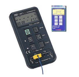 TES-1307 K/J 記憶式溫度表--臺灣泰仕TES