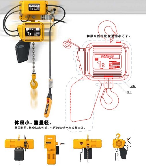 日本進口鬼頭KITO環(huán)鏈電動葫蘆