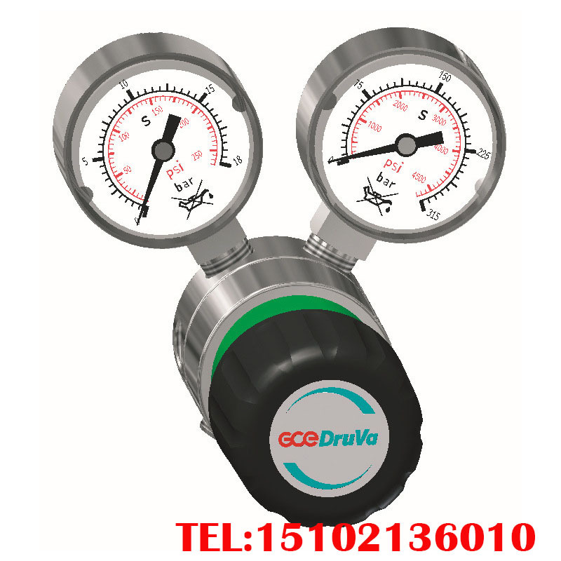 德國GCE druva不銹鋼實驗室氣體高壓減壓閥減壓器調壓閥面板