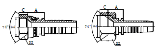 美制JIC內(nèi)螺紋74°內(nèi)錐面