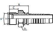 公制外螺紋24°內(nèi)錐面