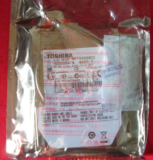 Toshiba/東芝 東芝寬溫硬盤 MK1060GSCX 100G 抗震硬盤