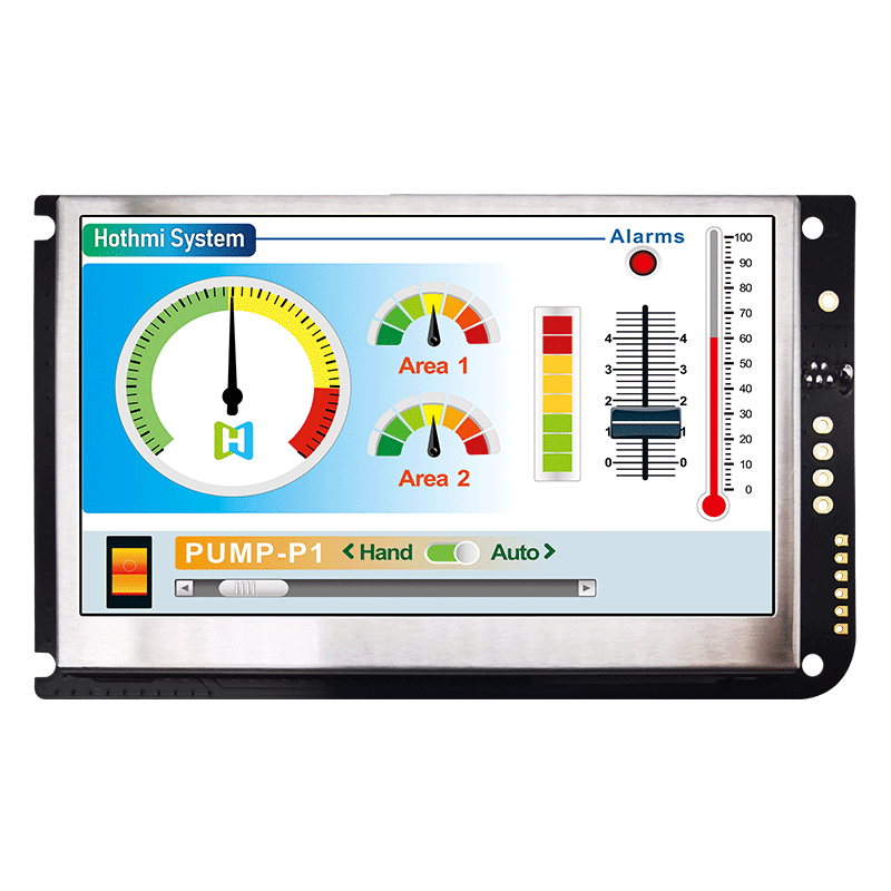 流量?jī)x表顯示屏4.3寸 UART 電阻式觸摸屏 TFT LCD