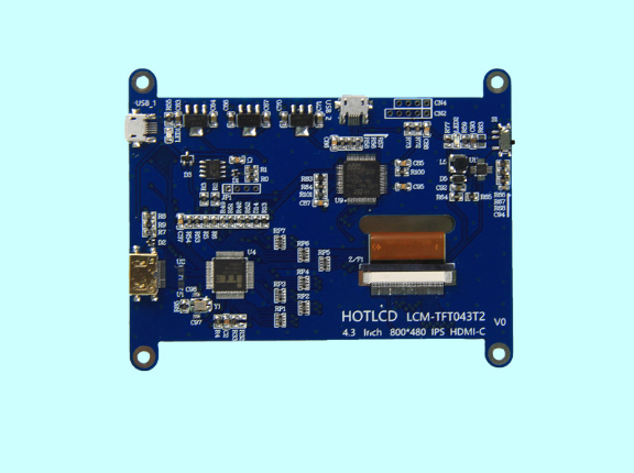 4.3寸TFT800*480分辨率安防監(jiān)視器電磁流量計顯示屏HDMI接口4.3寸TFT豎屏