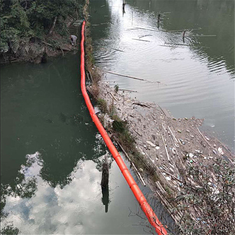 水面漂浮雜物圍擋浮排繩索串聯柔性擋渣浮攔漂浮桶