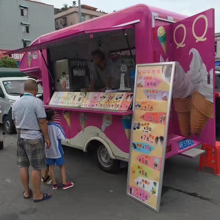 五菱售貨車擺攤神器車?yán)滹嬆滩栊〕攒囁卟耸圪u車