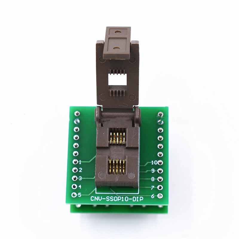 SSOP10-1.0翻蓋測試座雙板-帶接地用于燒錄調(diào)試?yán)匣瘻y試功能