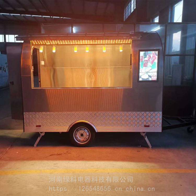 供應拖掛車牽引車餐車拖掛式房車無動力款美食車