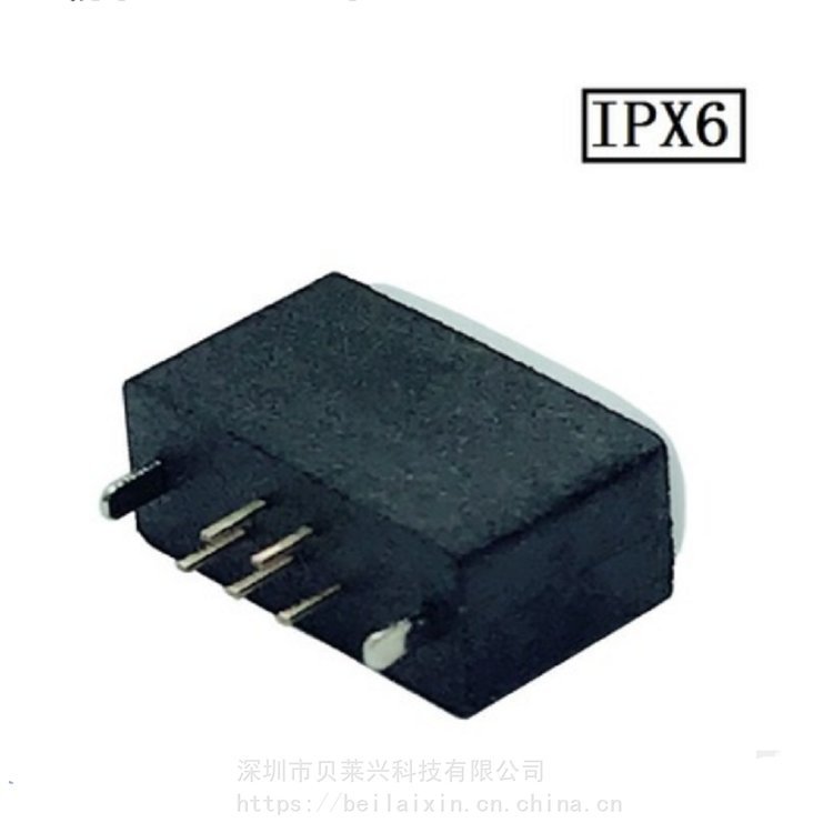 MICRO直插防水USB5P立插防水母座180度帶防水圈IPX6