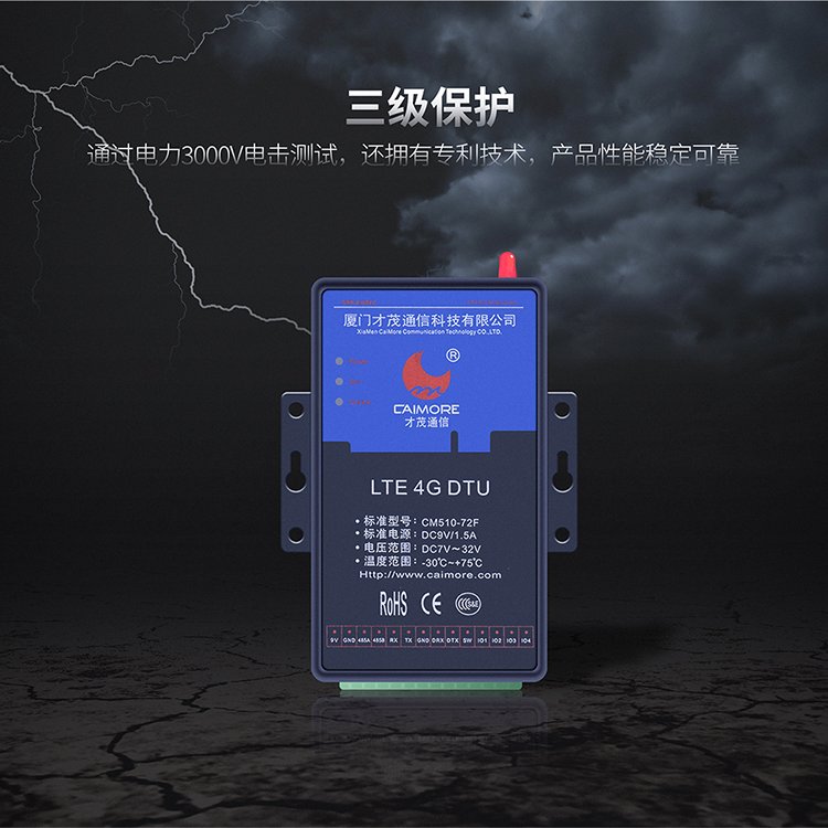 才茂72X數據終端電力專用DTU支持TCP\/UDP協議