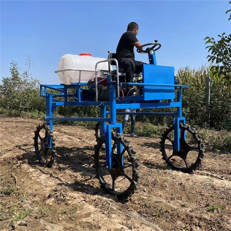 自走式四輪打藥機，小麥噴藥機坐架式果園風(fēng)送式噴霧器