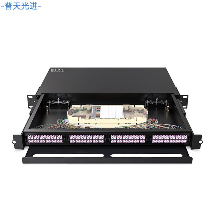 光纜終端盒機(jī)房布線光纖配線架19英寸安裝模塊化光纜熔纖盒滿配