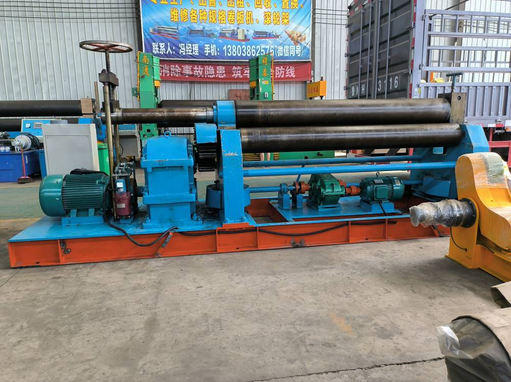 25x2500機(jī)械三輥卷板機(jī)二手卷筒機(jī)設(shè)備電動(dòng)實(shí)心軸卷圓機(jī)