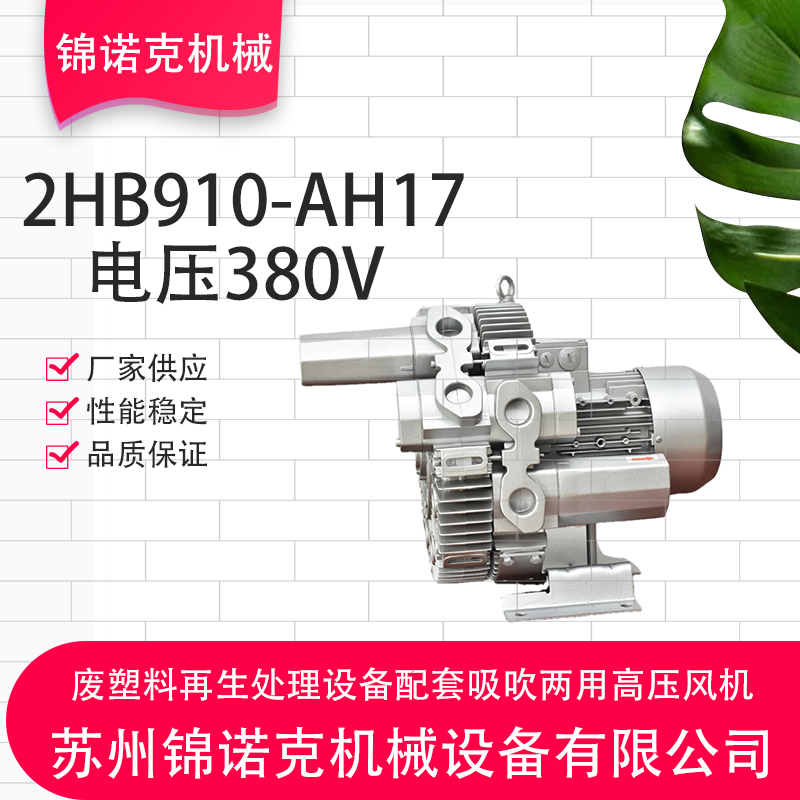 2HB910-AH17廢塑料再生處理設(shè)備配套吸吹兩用高壓風(fēng)機(jī)無(wú)油運(yùn)轉(zhuǎn)