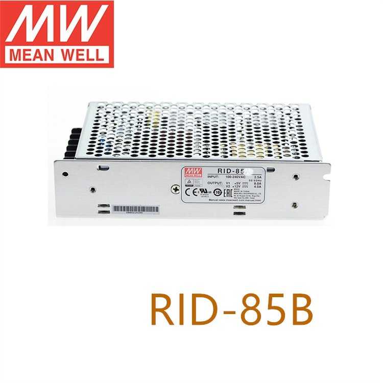 明緯（MEANWELL）RID-85B開關(guān)電源85W雙組直流輸出隔離5V8A,24V2A