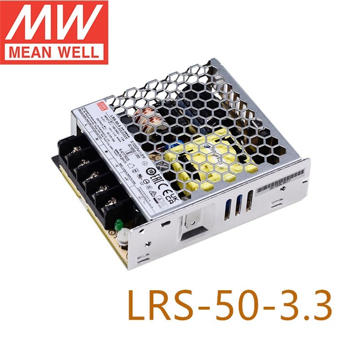 明緯薄型LRS-50-3.350w3.3v高效轉(zhuǎn)化LED燈帶監(jiān)控工控自動化電源