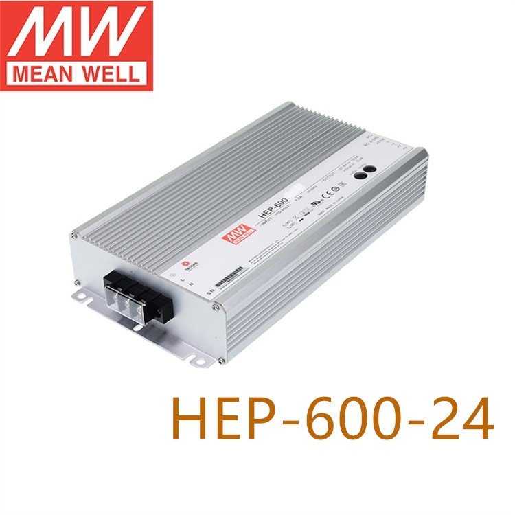 HEP-600-24600WDC24V25A無風(fēng)扇全密封高效率帶PFC明緯電源