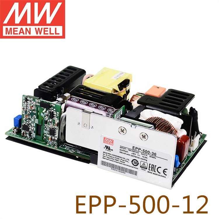 明緯（MEANWELL）EPP-500-12帶PFC功能裸板電源41.6A12V