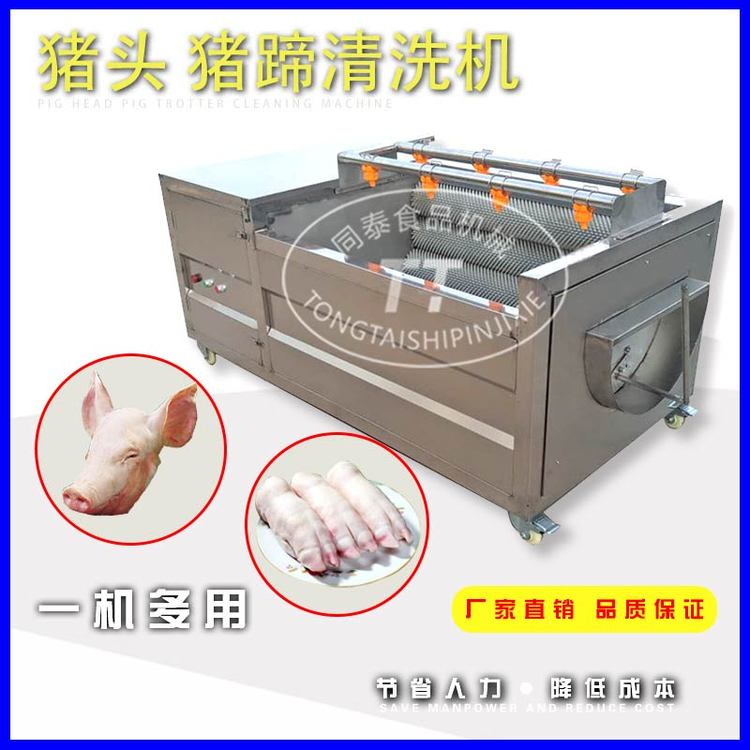 全自動豬蹄清洗機多功能洗豬頭豬腳毛刷機