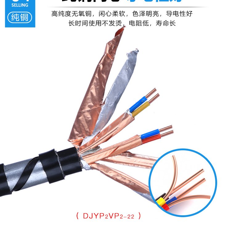 屏蔽雙絞線DJYPVPDJYP2VP2-22DJYVPZR阻燃NH耐火IA本安計算機(jī)電纜