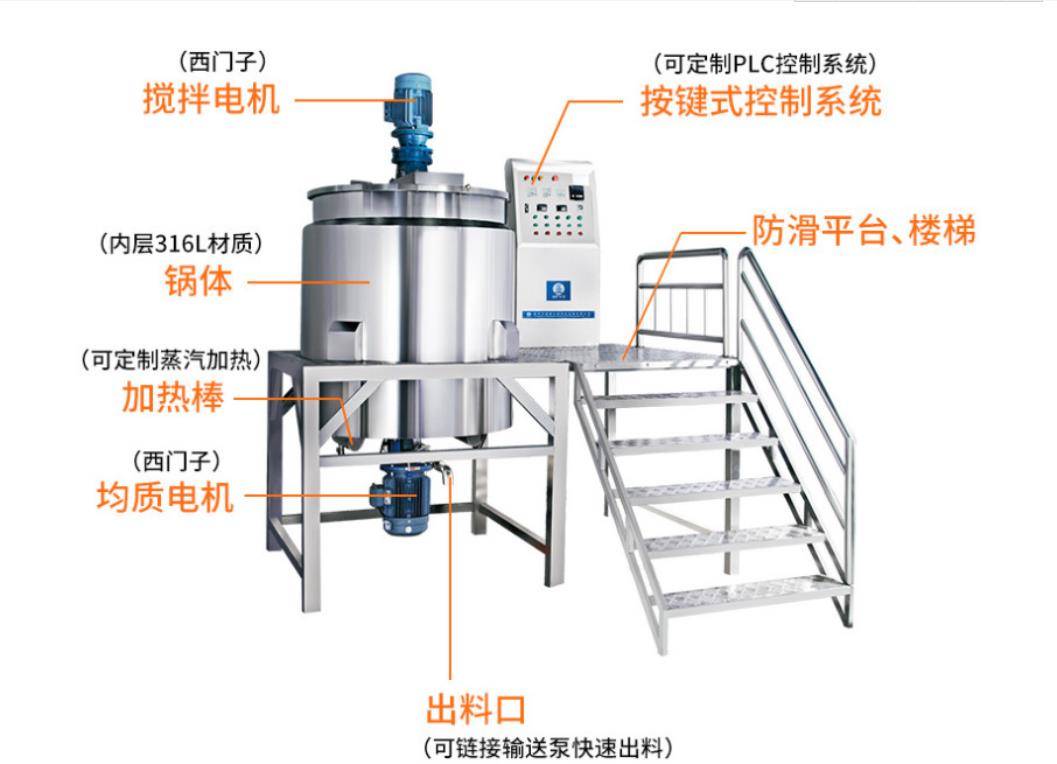 不銹鋼配液罐電加熱攪拌罐1000L高速攪拌配料設(shè)備定制加工廠(chǎng)