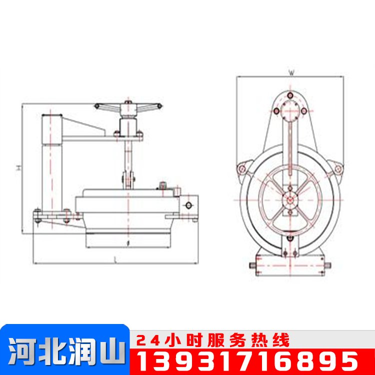 潤山重工插口式快開盲板DN900快開盲板報價