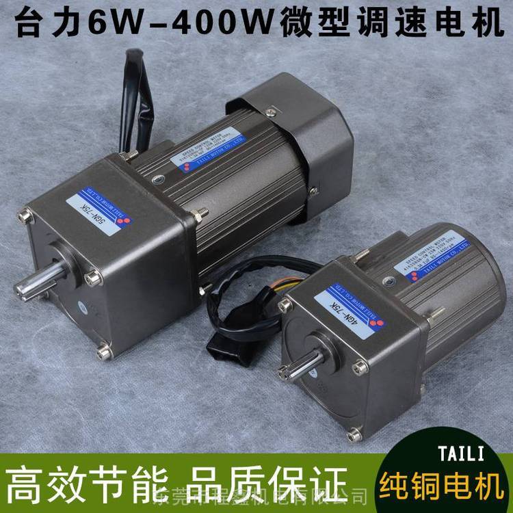 臺力6W-400W交流異步微型調(diào)速齒輪減速電機(jī)馬達(dá)單相正反轉(zhuǎn)無極變