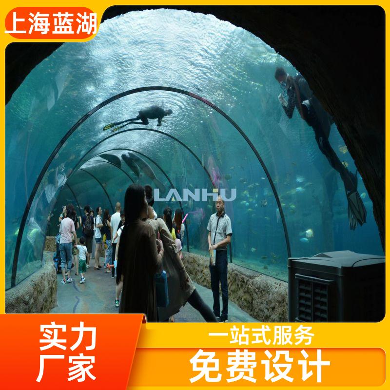 海洋館規(guī)劃別墅水族館高透有機(jī)玻璃個(gè)性化定制藍(lán)湖