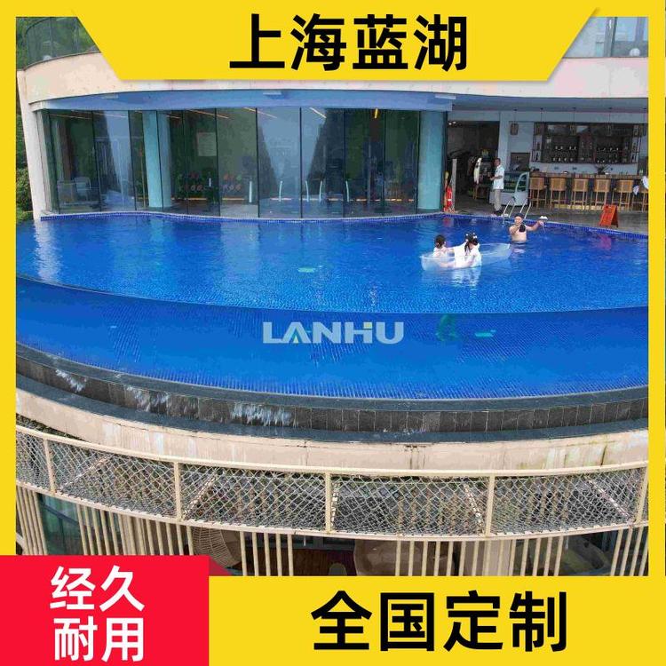 藍(lán)湖無縫拼接無邊際游泳池水族景觀工程按需定做