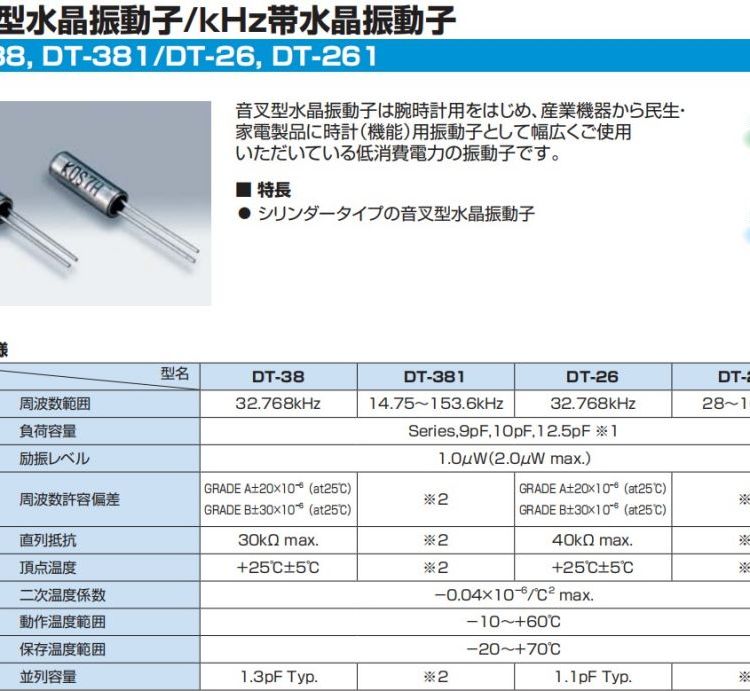 1TD100FHNS001DT-26KDS音叉晶體石英晶振微波爐應(yīng)用