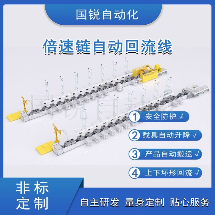 倍速鏈自動回流線上下環(huán)形回流非標產線定制