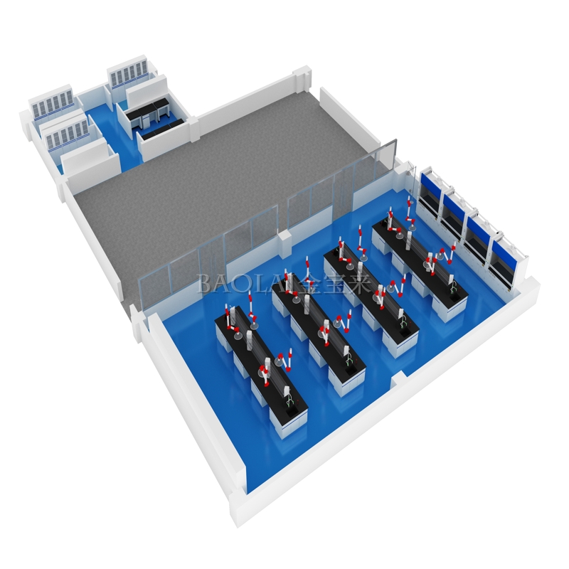 食品廠實驗室家具理化板試驗臺制造潔凈工程