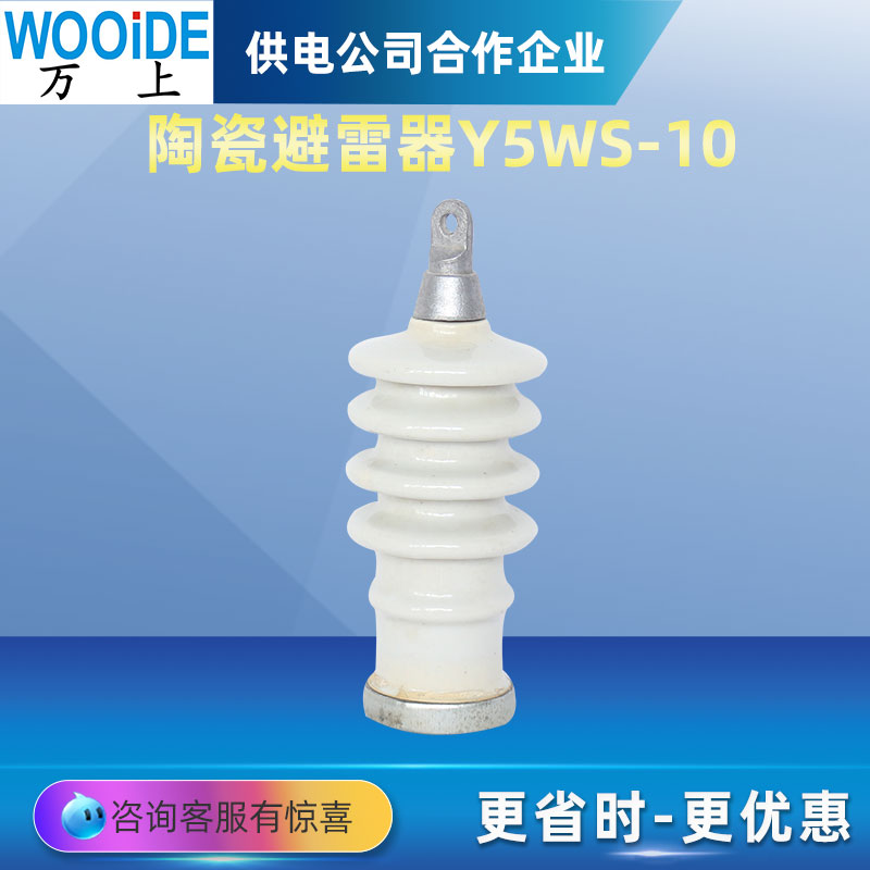 萬(wàn)上戶外高壓氧化鋅避雷器Y5WS-10KV柱上防雷開關(guān)Y5WZ--31\/134