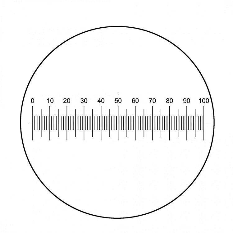 定制玻璃光學(xué)鏡片進口顯微鏡目鏡測微尺_X\/Y軸單標一字分劃板