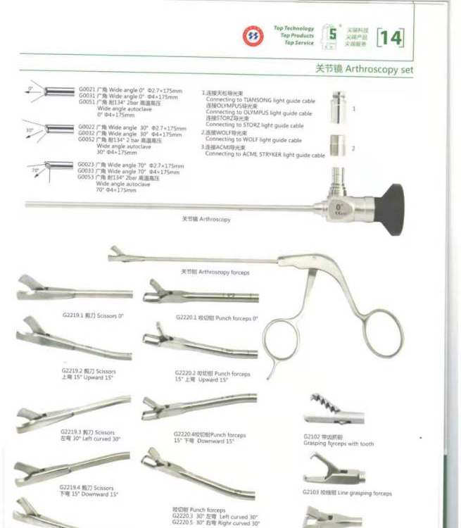 天松高清的關節(jié)內窺鏡GJ型解除關節(jié)疾病器械