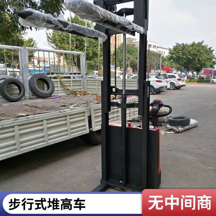 站駕式電動托盤堆垛車堆垛較高卸貨車堆高車升高3米叉車