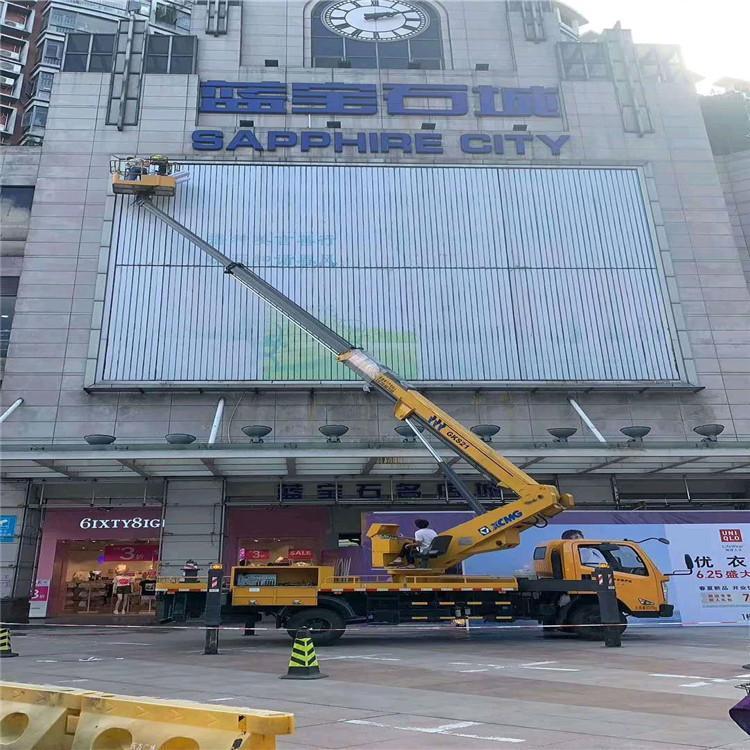 祥特高空車租賃路燈車出租360度旋轉(zhuǎn)吊籃車方便外墻粉刷翻新