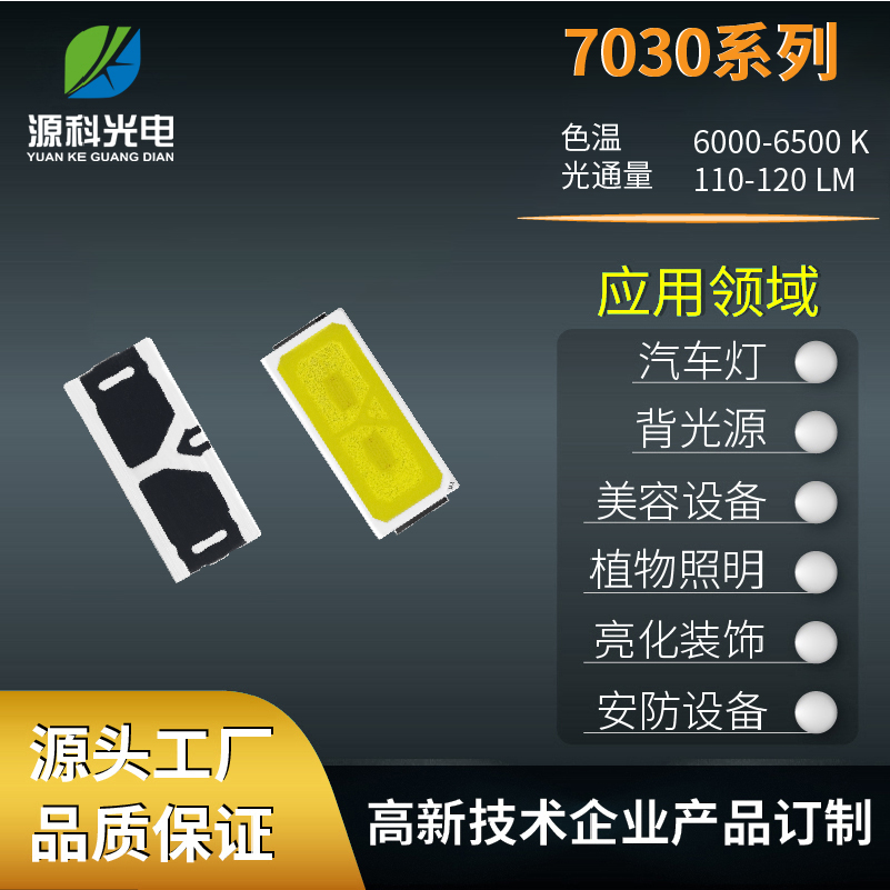 LED7030雙芯燈珠高顯色耗電低抗靜電正品芯片源科光電