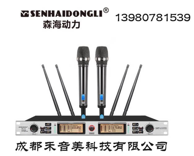 SENHAIDONGLI森海動力MK-77B無線話筒一拖二麥克風(fēng)UHF真分集話筒