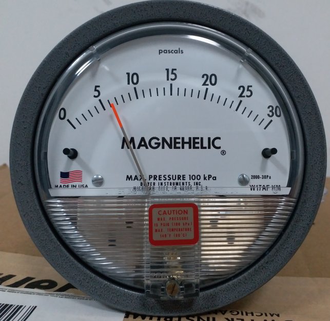 美國DWYER指針式壓差表，MAGNEHELIC系列2000-30PA，潔凈室專用