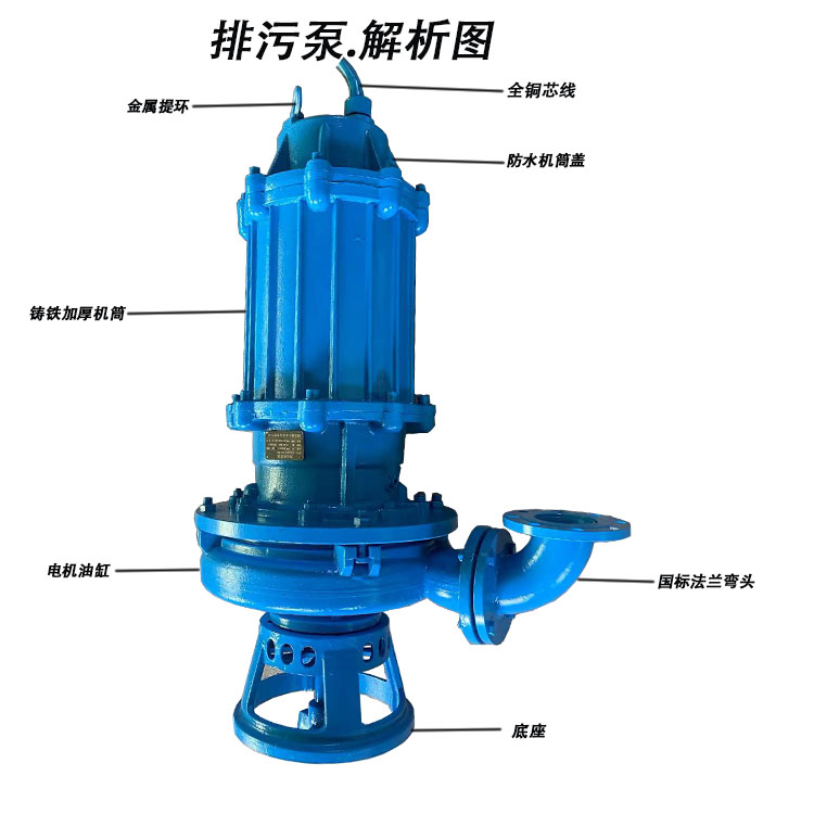 WQ污水泵潛水排污泵三相3880V大流量抽糞220V泥漿泵