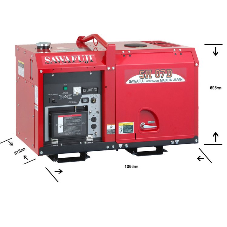 原裝日本澤藤柴油靜音型車載移動(dòng)式發(fā)電機(jī)SH07D型號(hào)