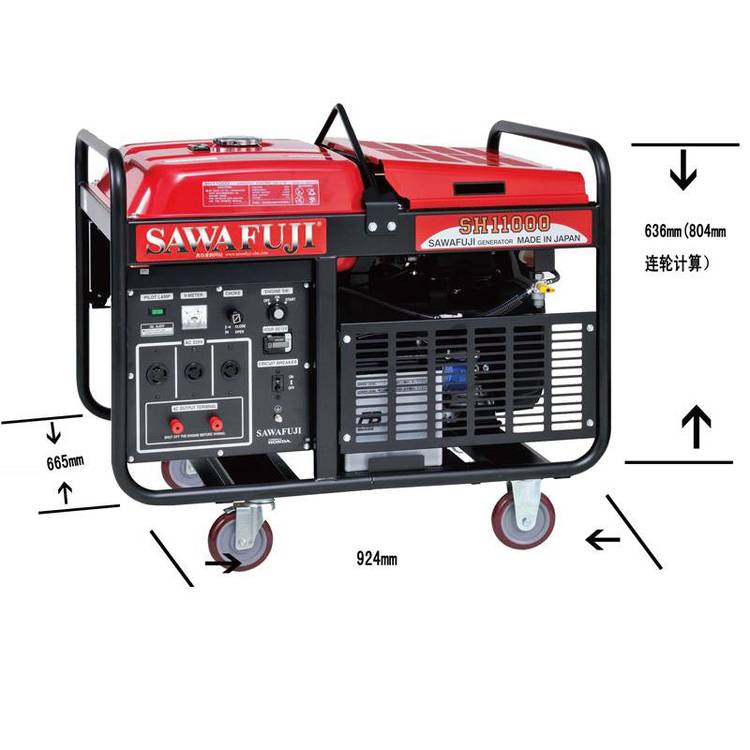 原裝日本澤藤本田汽油10KW單相車載移動式發(fā)電機(jī)組SH11000HA