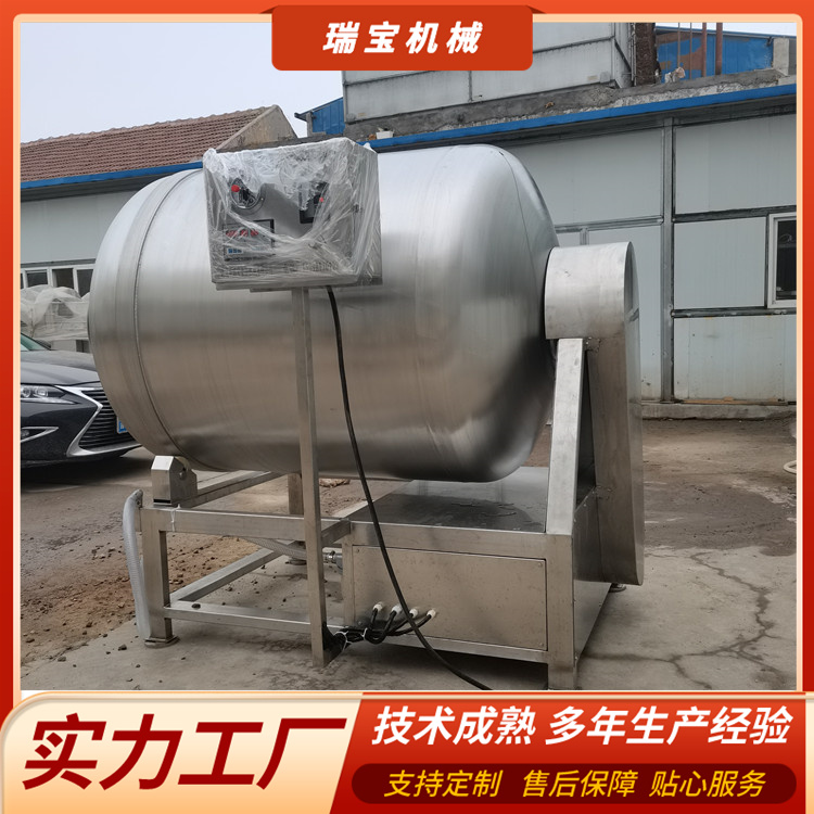 瑞寶變頻高低速大型雞鴨鵝肉制品醬牛肉用真空滾揉機RBGR-800型