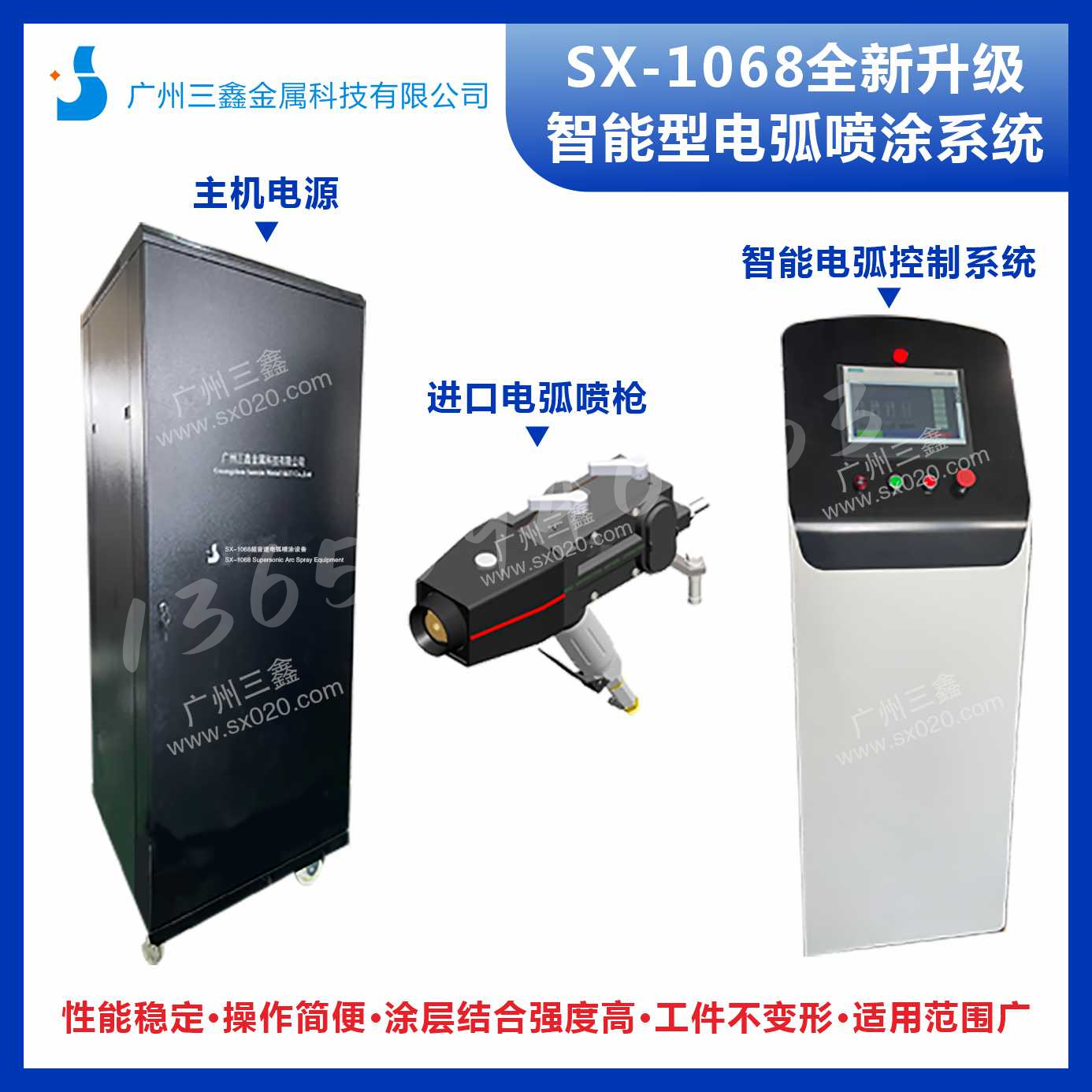 SX-1068全新升級智能電弧噴涂系統(tǒng)（帶PLC觸摸屏 進口噴槍）