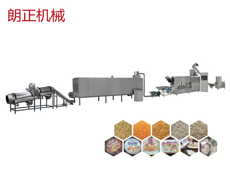 沖泡米機(jī)器自熱米飯生產(chǎn)線雙螺桿膨化機(jī)朗正機(jī)械