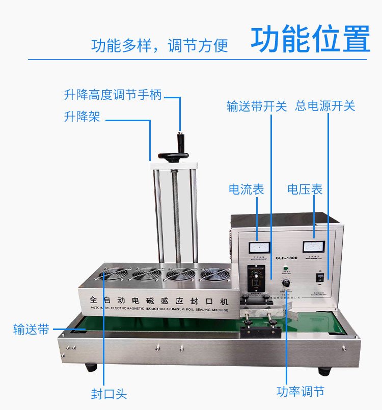 鑫儒弈連續(xù)式鋁箔膜封口機(jī)GLF-1800型酒精棉化學(xué)產(chǎn)品封蓋設(shè)備