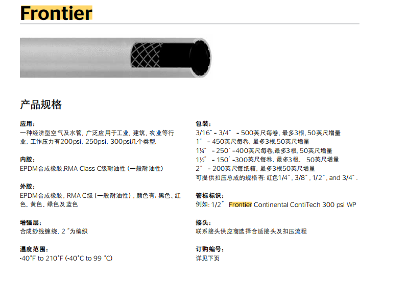 【frontier(Horizon)】德國馬牌Frontier多用途水氣管