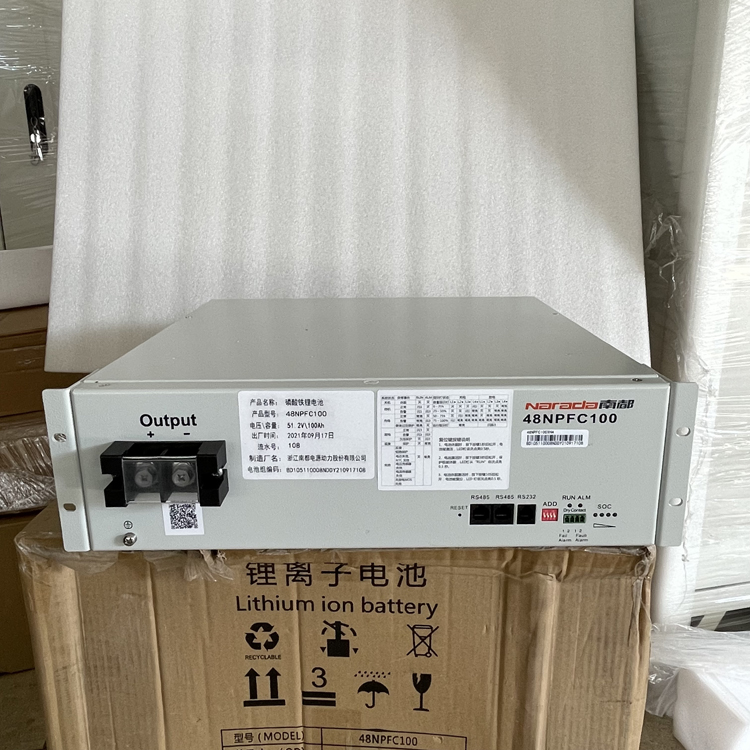 南都48NPFC100磷酸鐵鋰電池48V100AH通信基站太陽能儲能