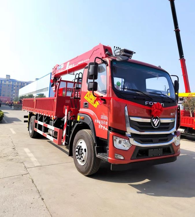 明健神力-8T福田奧鈴大黃蜂國六黃牌隨車起重運(yùn)輸車支持分期